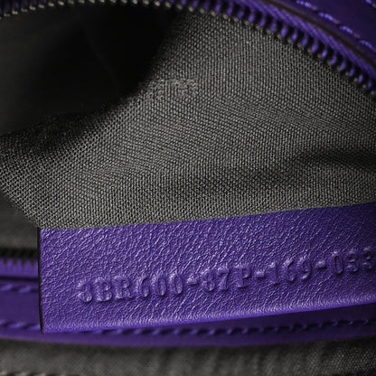 Vitello Dolce Lace Up Baguette Purple Rain