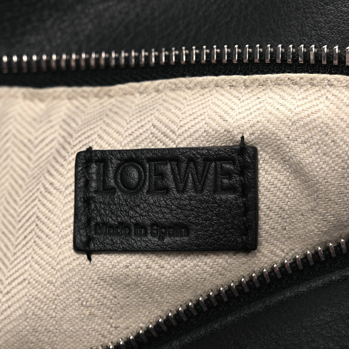 Calfskin Small Puzzle Edge Bag Black