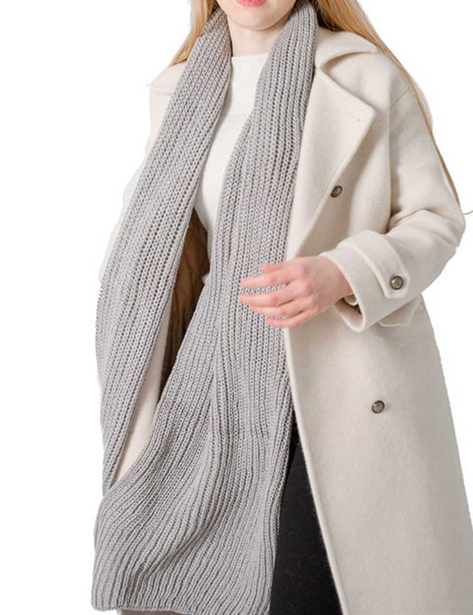 Trendy Warm Solid Color Knit Long Scarf