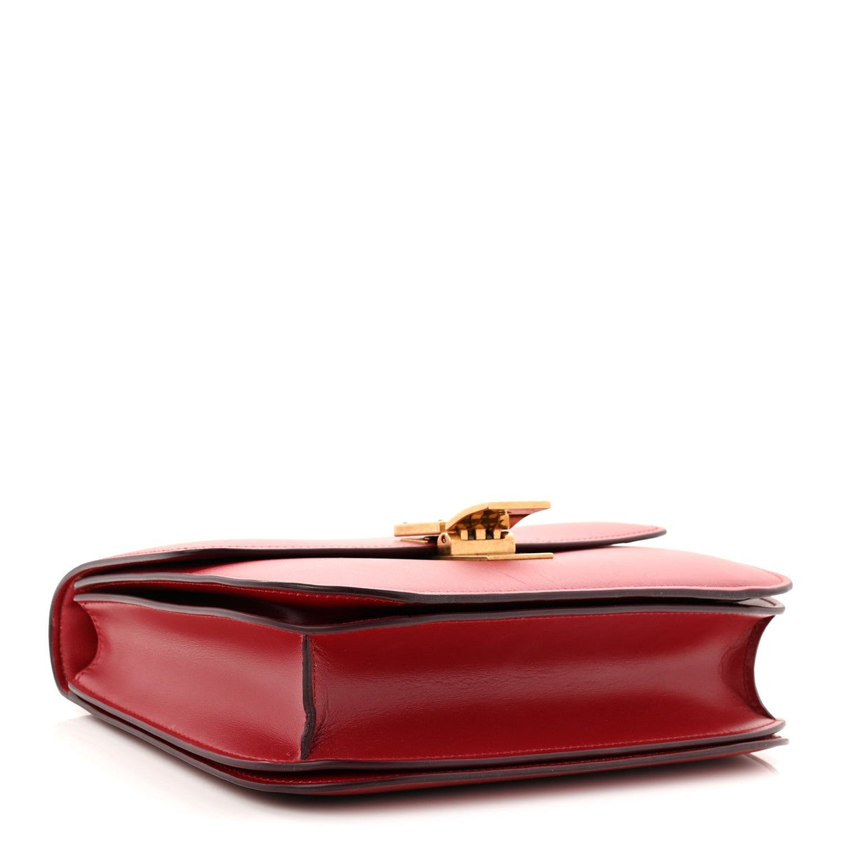Box Calfskin Medium Classic Box Flap Bag Red