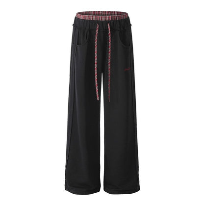 High Street Drop Crotch Sweatpants Color Block