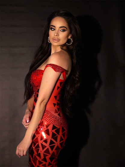 Lana Crystal sequined Maxi Dress
