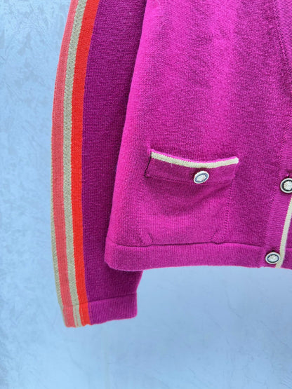 Chanel 2025 Cardigan Purple Wool 716294