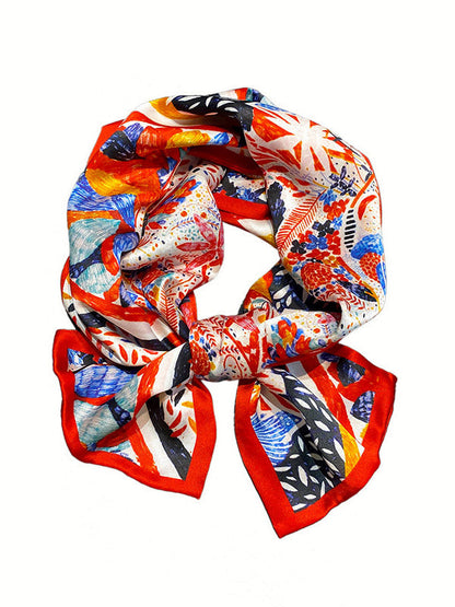 Original Contrast Color Printed Imitated Cashmere Scarf