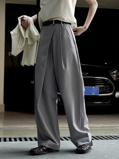 Loose Wide Leg Solid Color Casual Pants Bottoms Trousers