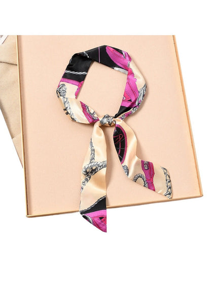 Scarvii - Classic Colorful Print Head Scarf - Elegant &amp; Vibrant