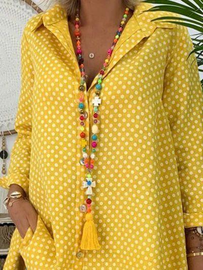 Big Size Shirt With Dot Printing