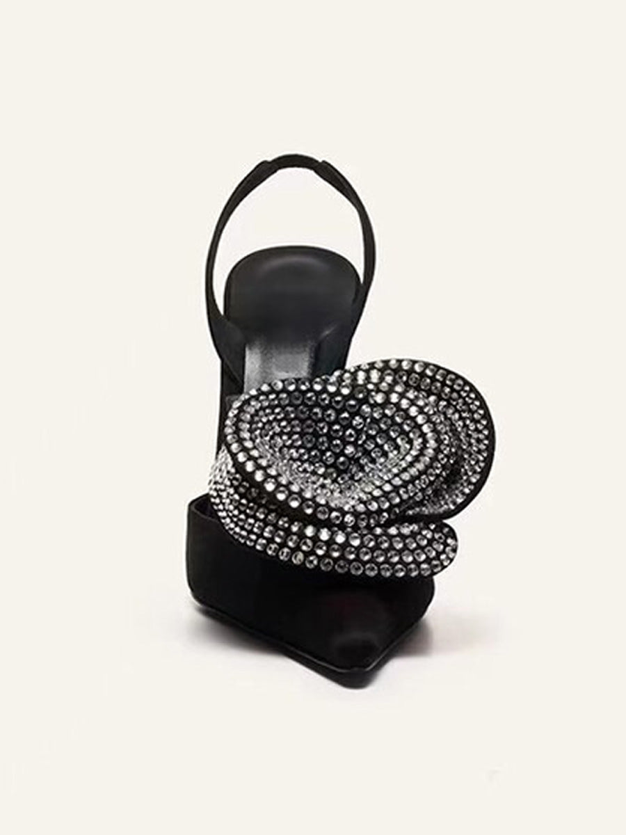 Georgia Pointed-Toe Rhinestone High Heels