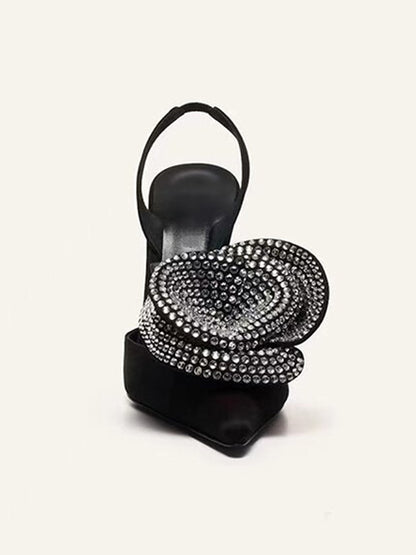 Georgia Pointed-Toe Rhinestone High Heels