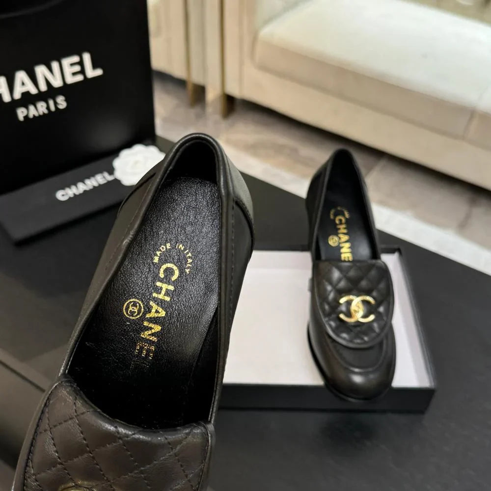 CC FW 25/26 Moccasins 9cm Black Sheepskin