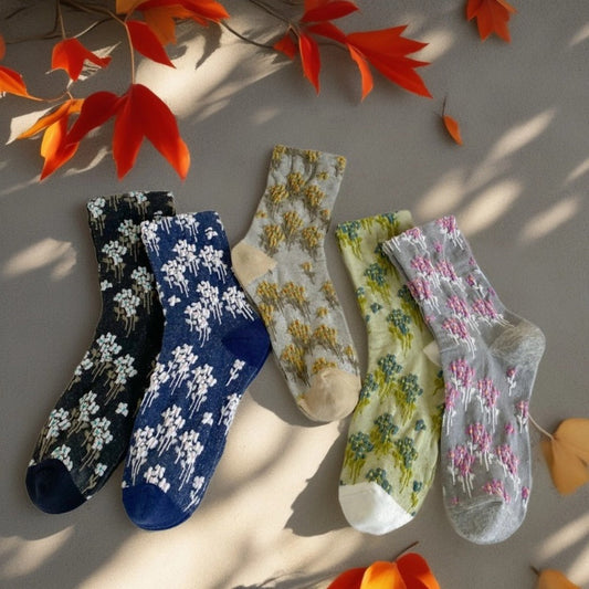 Rufia - Vintage Oil Painting Floral Socks