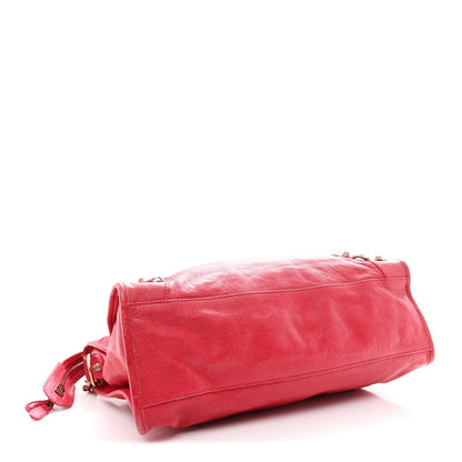 Agneau Giant 12 Rose Gold Hardware City Rouge Coquelicot