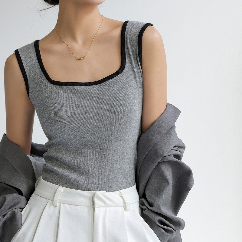 The Little Knitted Camisole With V Neck