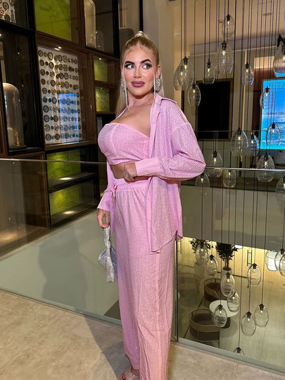 Jessamine Three-piece Suit In Pink