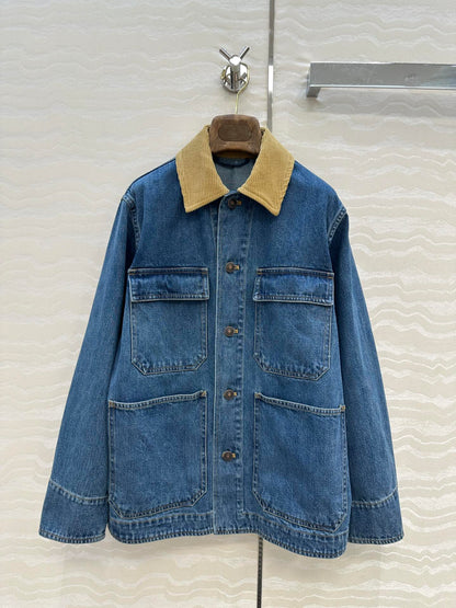 LP 25 Jacket Blue Cotton Denim Fabric 295351
