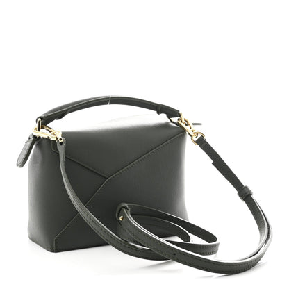 Calfskin Mini Puzzle Edge Bag Vintage Khaki