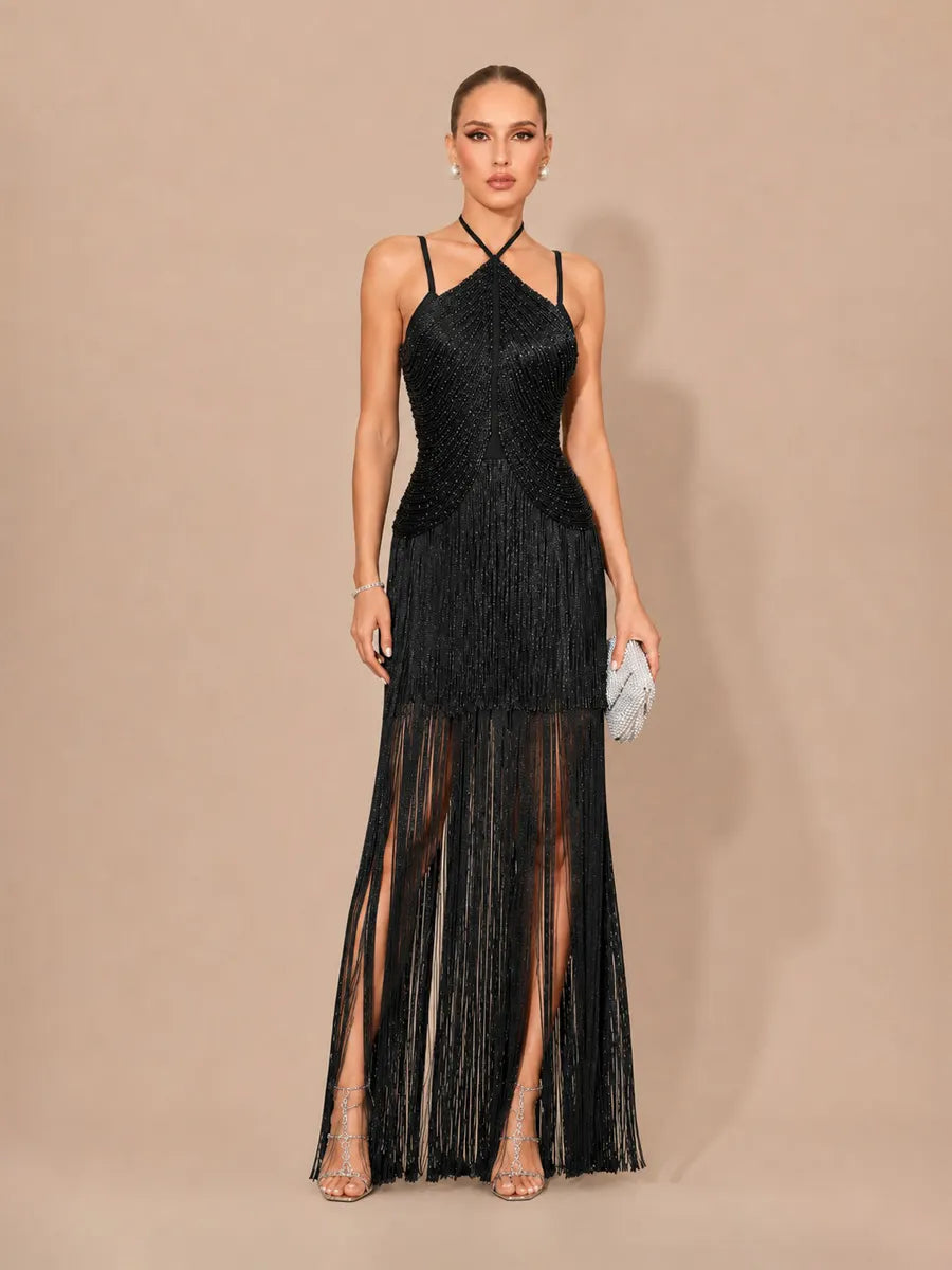 Mireia Tasseled Strap Maxi Dress