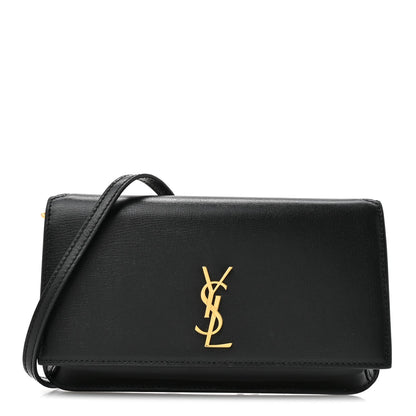 Calfskin Monogram Cassandre Phone Holder With Strap Black
