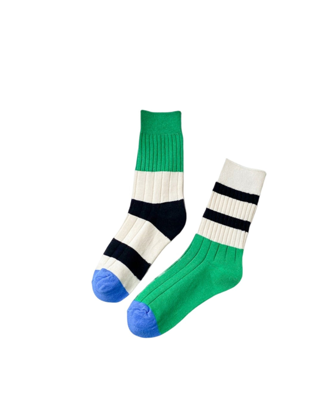Rufia - Retro Stripe Crew Socks - Breathable &amp; Stylish