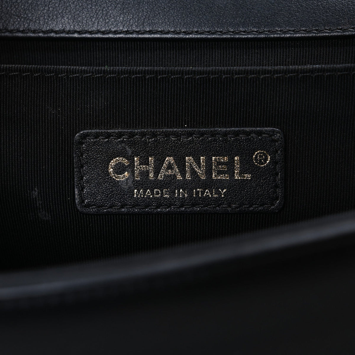 Lambskin Quilted Medium Boy Flap Black