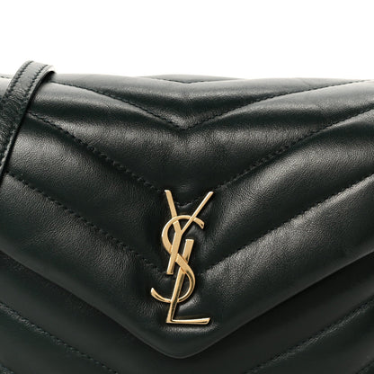 Calfskin Y Quilted Monogram Toy Loulou Crossbody Bag Deep Green