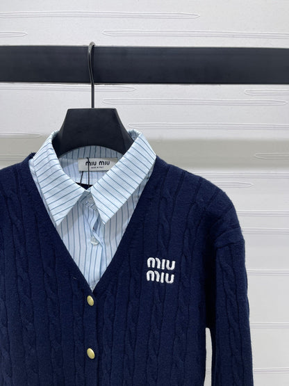 Miu Miu 25 Long Sleeve Knitted Sweater Wool 295626