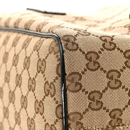 Monogram Dollar Calfskin O Drawstring Backpack Beige Ebony Testa di Moro Dark Chocolate