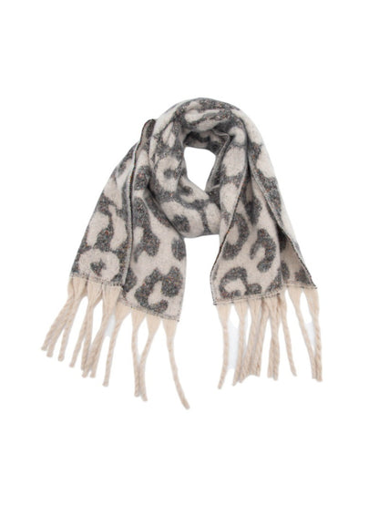 Scarvii - Winter Tassel Scarf with Leopard Patterns