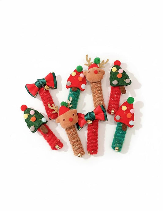 Cute Reindeer Christmas Ponytail Holder Hair Tie