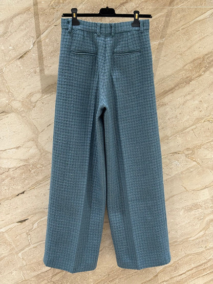 CC 25B Peacock Green Tweed Vest Pants