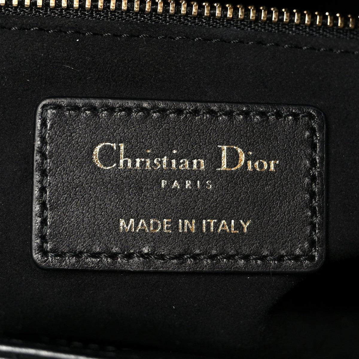 Lambskin Cannage Medium Lady Dior Black
