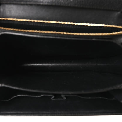 Goatskin Medium Classic Box Flap Bag Black