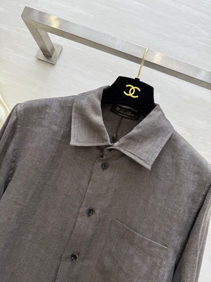 LP Vintage Herringbone Shirt Linen 346548