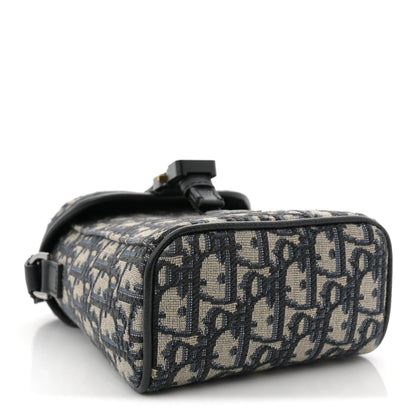 Oblique Vertical Mini Messenger Flap Blue