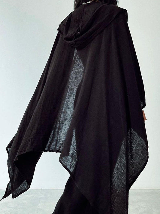 Loose Hooded Solid Color Cardigan Tops&Pants Suits