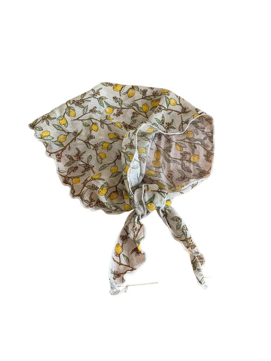 Scarvii - Fresh Style Floral Printed Triangle Scarf - Light &amp; Airy