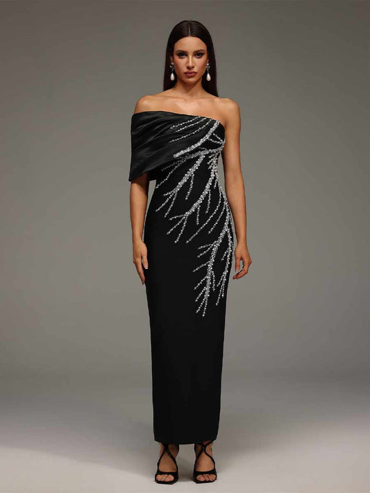 Valeria Diamond Bandage Maxi Dress