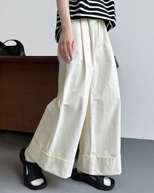 Wide Pants Loose Solid Color Bottoms