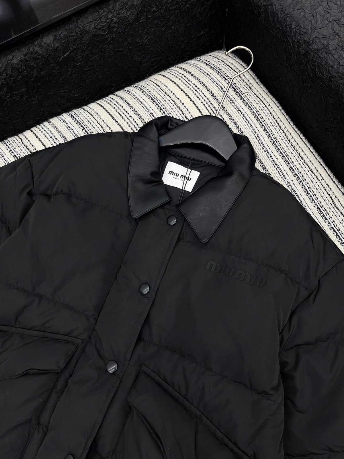 Miu Miu 25 Down jackets Black Polyester 301204