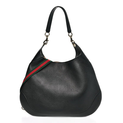 Soft Grained Calfskin Maxi B Hobo Black