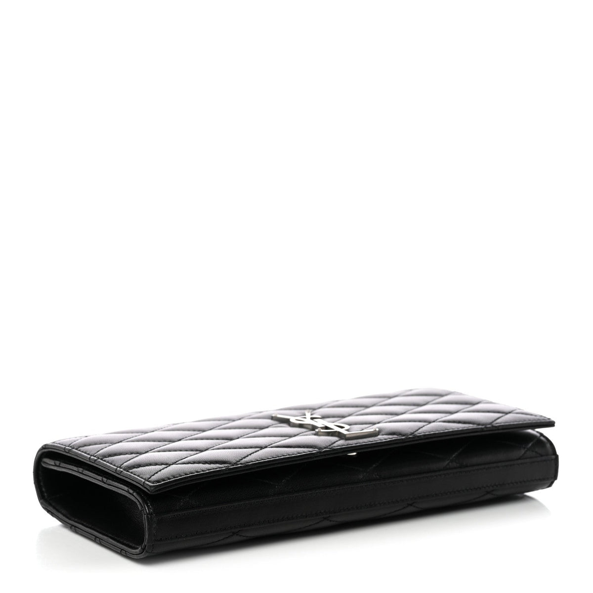 Lambskin Quilted Kate Clutch Black