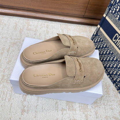 CD Boy Mules Full Beige Suede