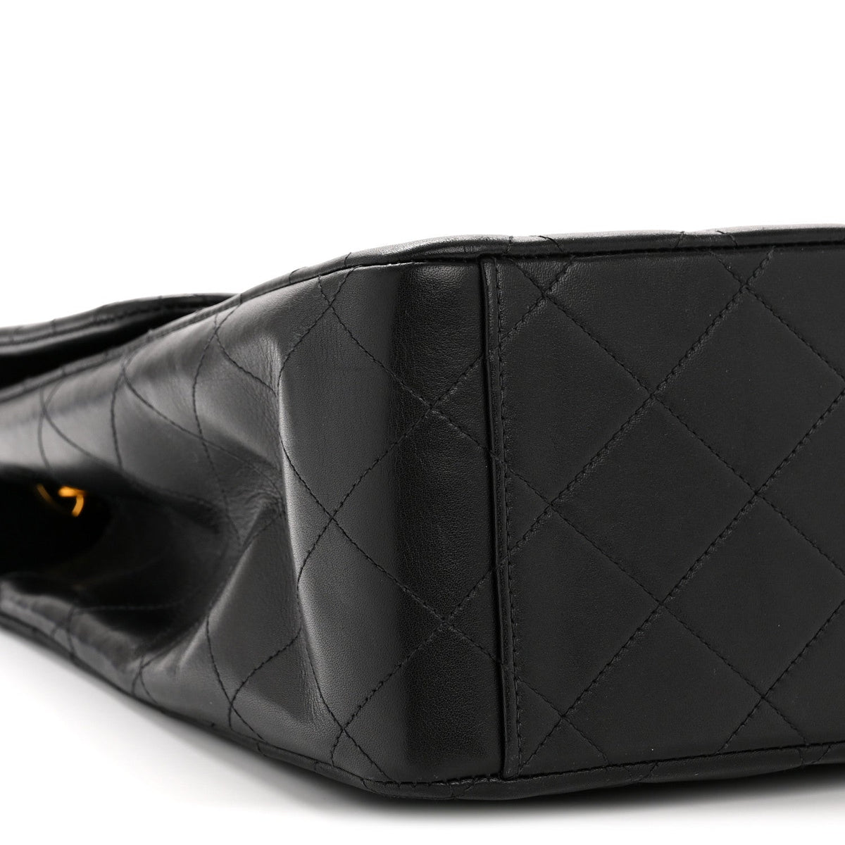Lambskin Quilted XL Jumbo Single Flap Black