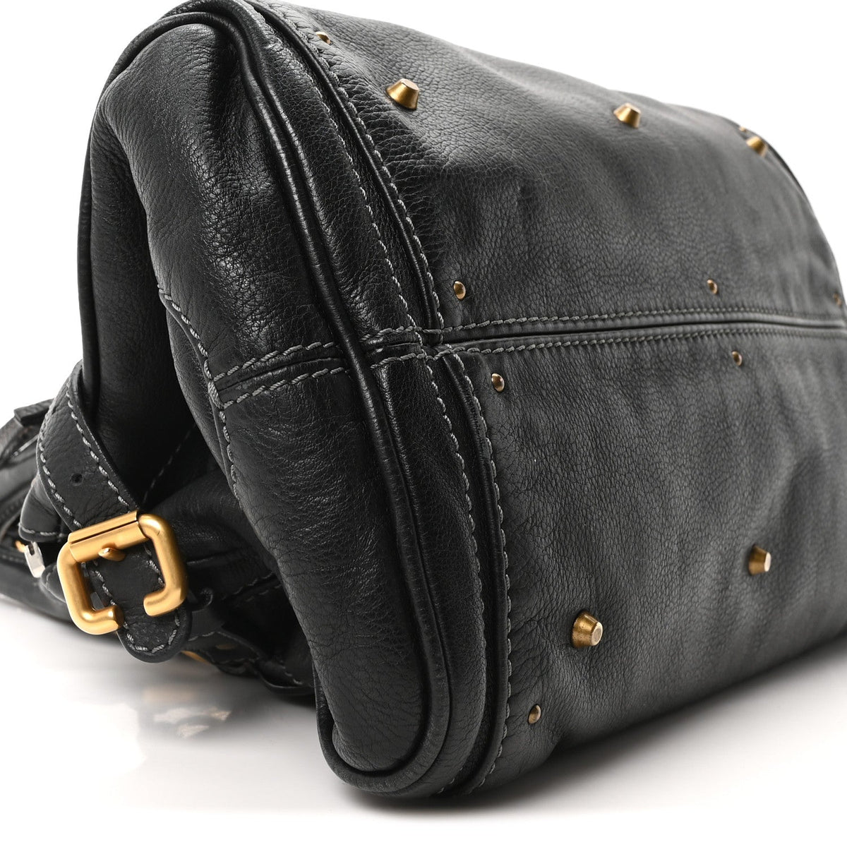 Calfskin Medium Paddington Satchel Black