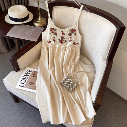 Crosa - Crochet Lace Spaghetti Strap Dress