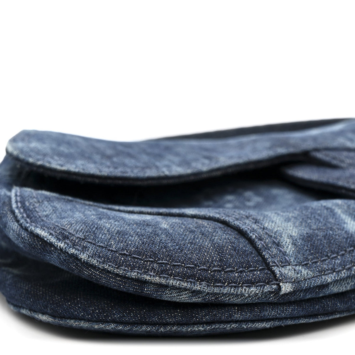 Denim Tie Dye Saddle Bag Blue