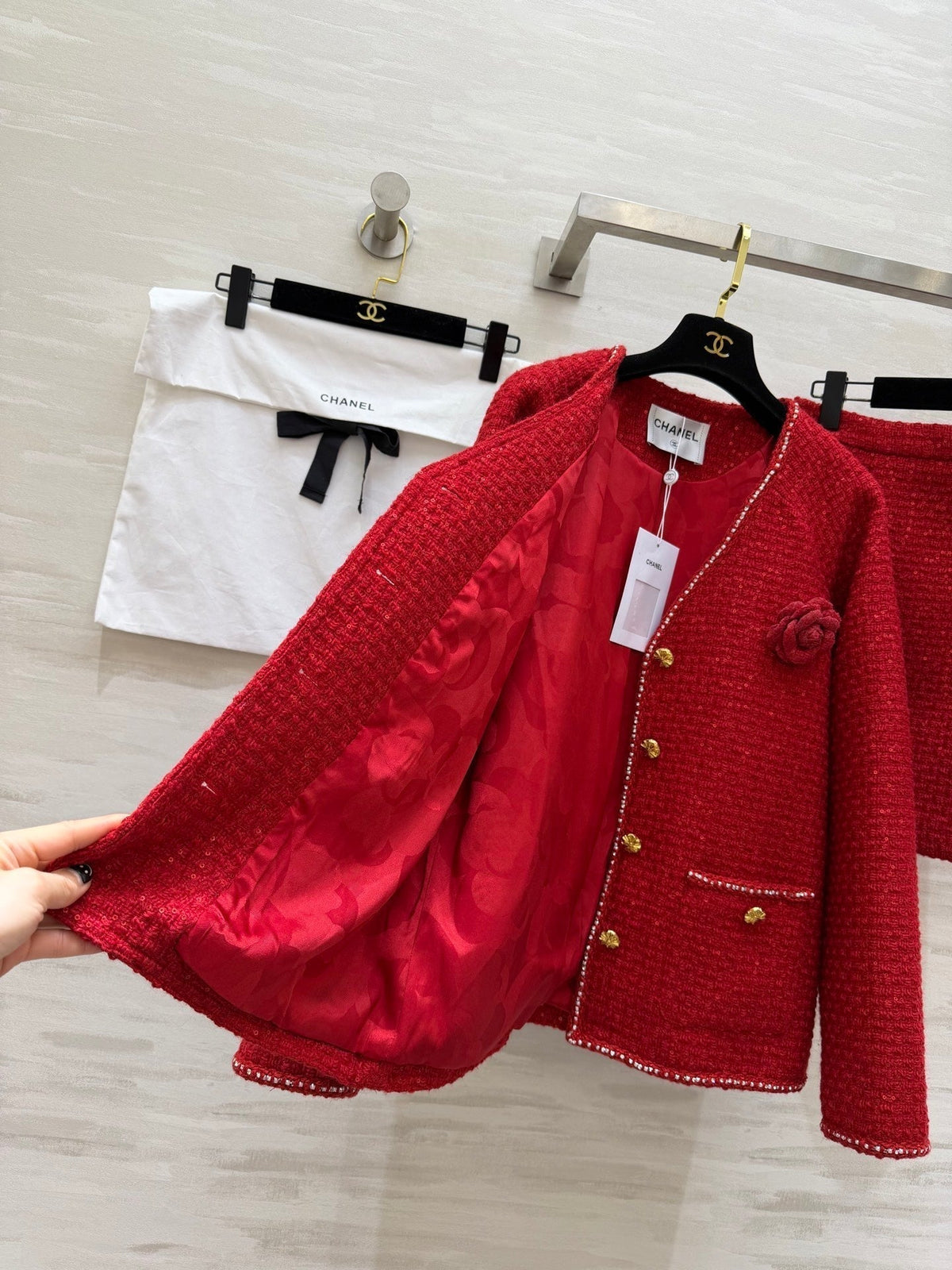 CC 26s Set Red Woven Tweed 344766