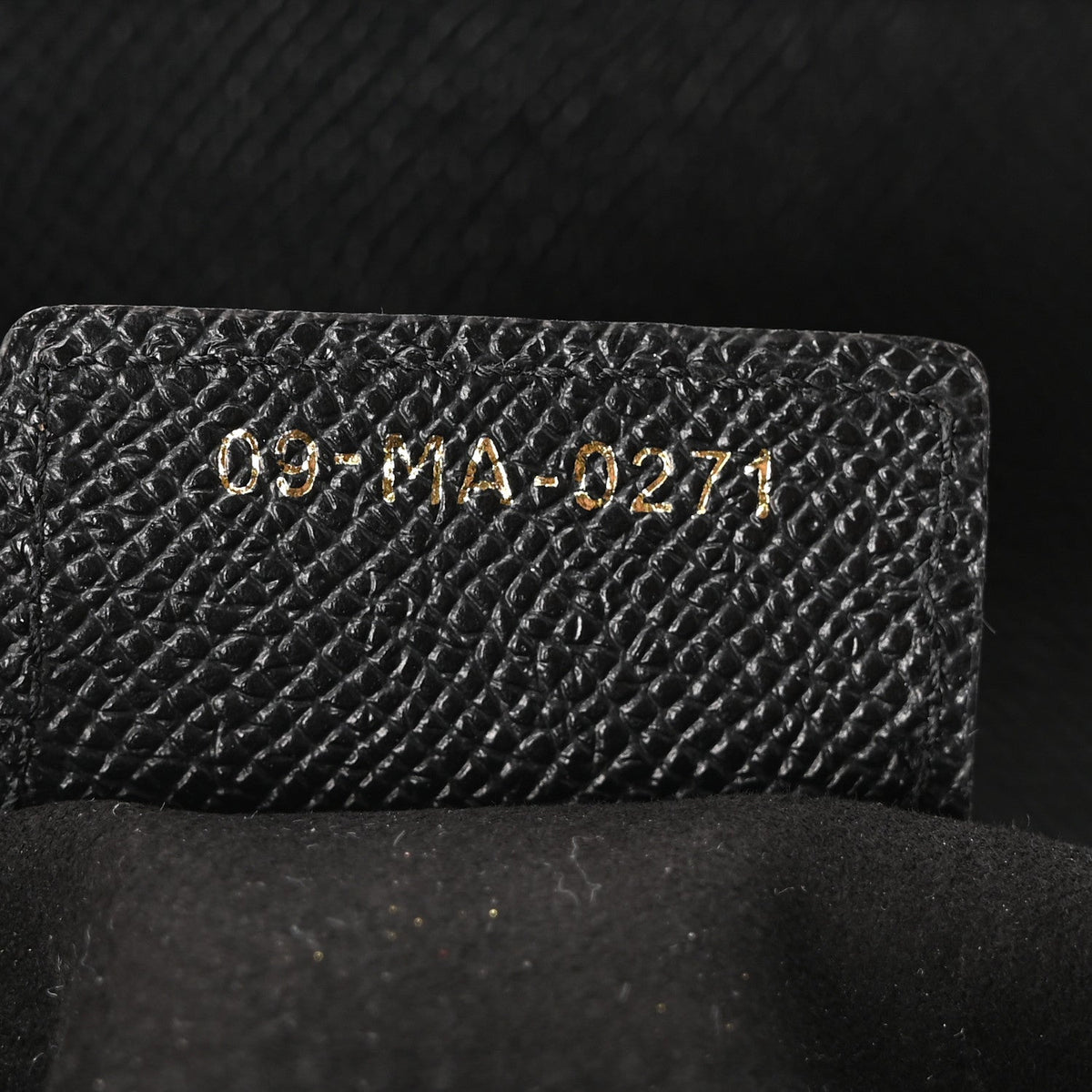 Grained Calfskin Saddle Bag Black