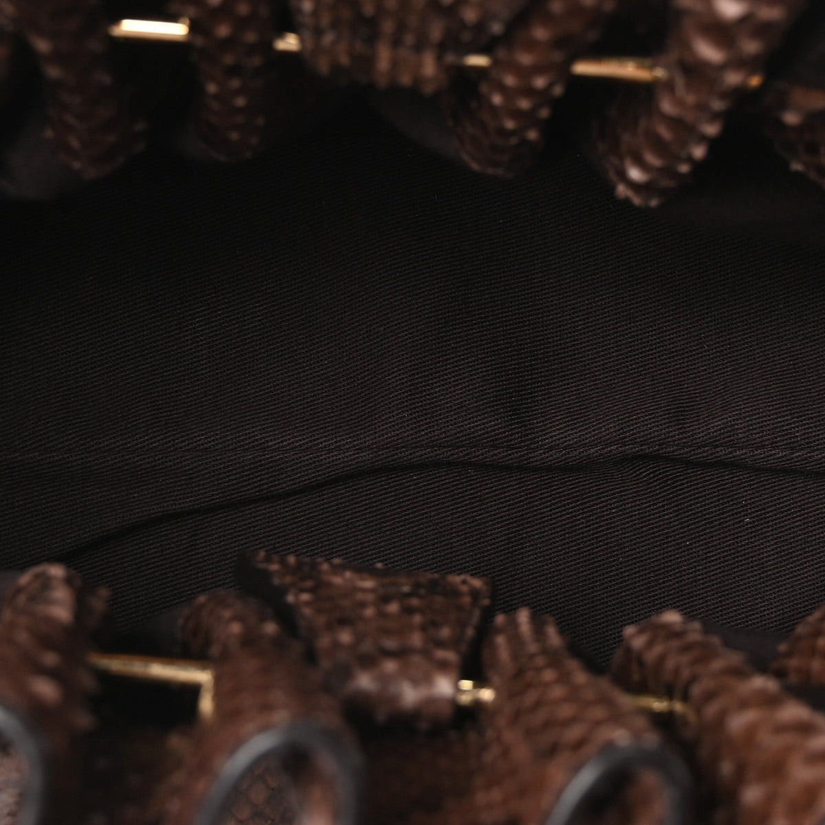 Snakeskin Small Dumpling Soft Bag Testa di Moro