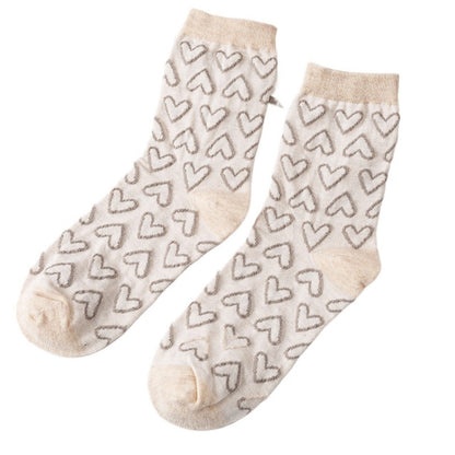 Rufia - Women's Vintage Mid-Calf Quarter Socks - Classsic &amp; Delicate
